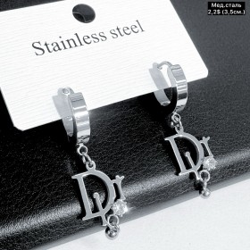 Сережки мед.сталь 10723 (3.5см)